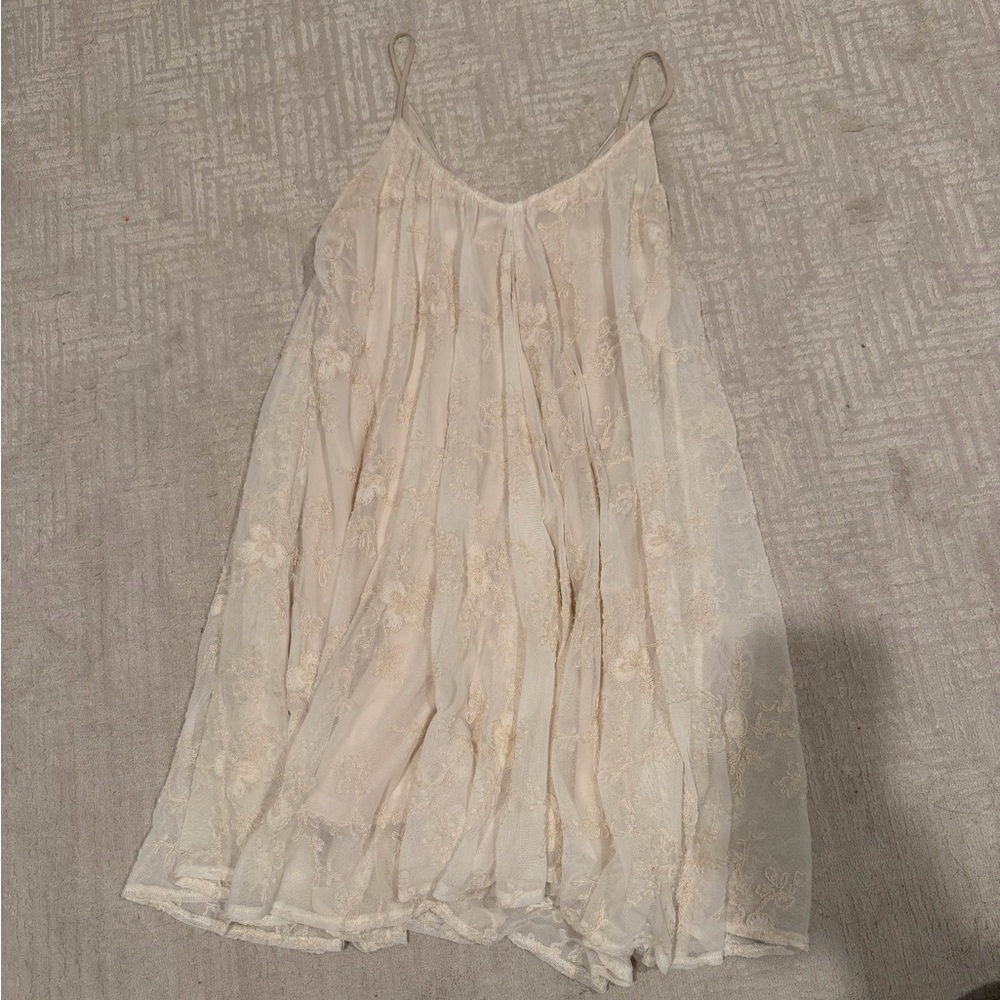 Zara Cream Floral Lace Dress